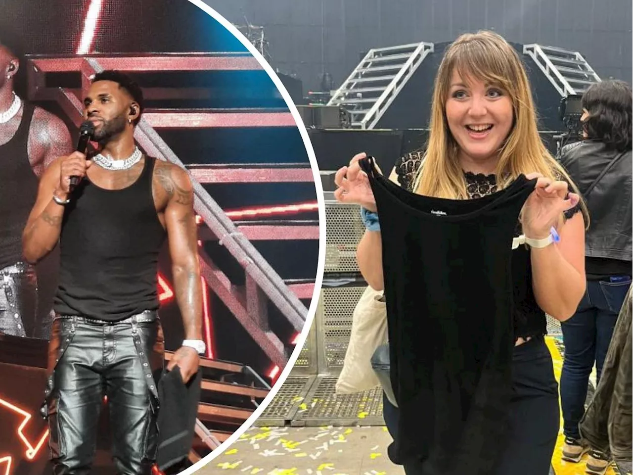 Fan ergattert Shirt von Jason Derulo bei Konzert in Barcelona