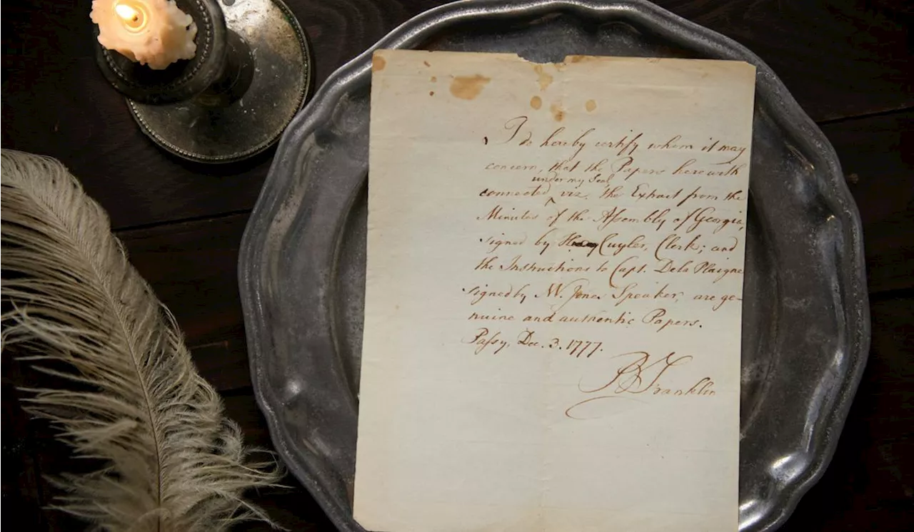 Inside the Beltway: Authentic piece of Benjamin Franklin's epistolary preeminence up at auction