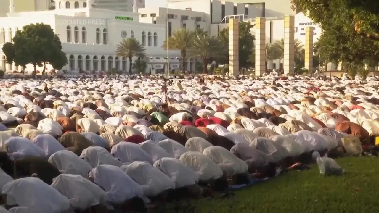 Indonesian Muslims hold Eid al-Fitr prayers to mark the end of Ramadan