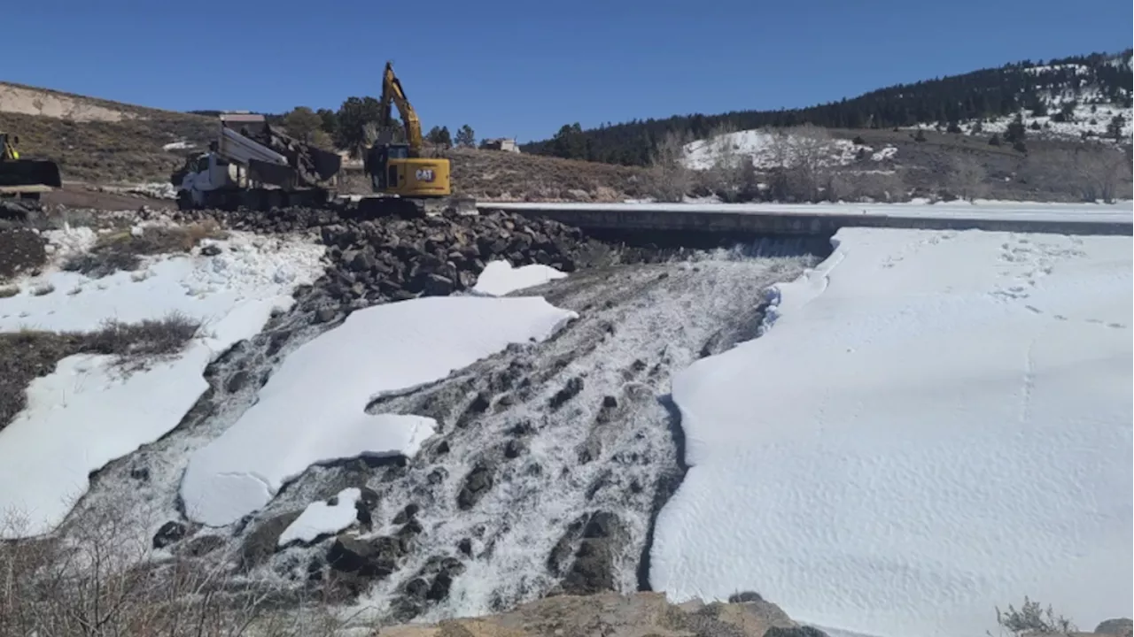 Water pouring out of rural Utah dam through 60-foot crack, putting nearby town at risk