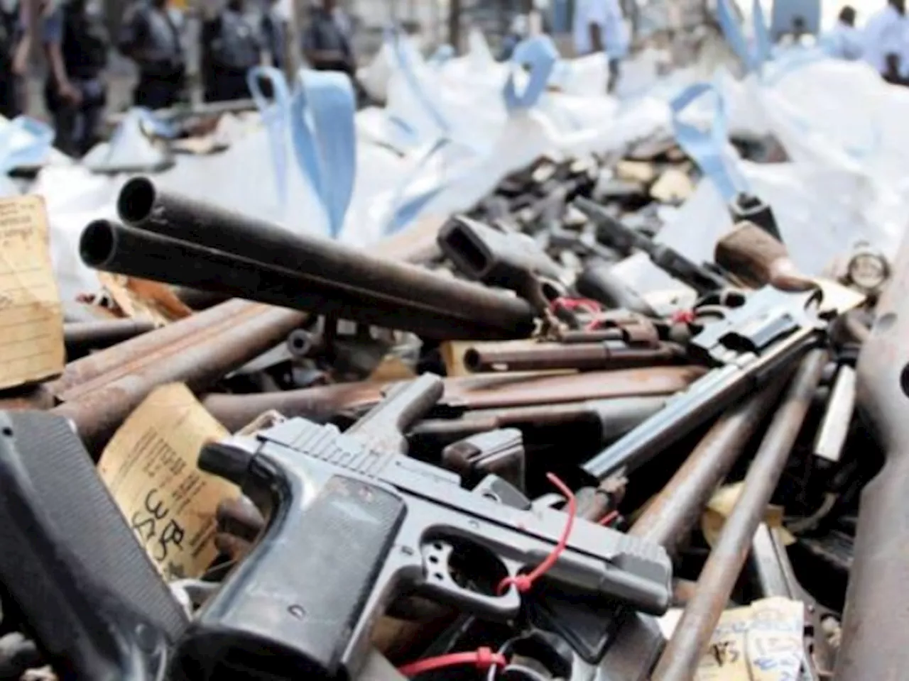 SAPS Makes A Show Of Destroying 15 700 Unwanted Firearms [Video]