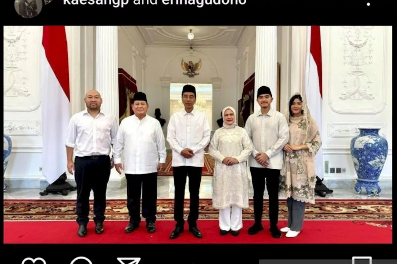 Prabowo dan putranya sambangi Istana pada hari kedua Idul Fitri