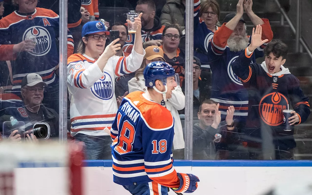 Hyman, Draisaitl push Oilers to 5-1 win over Golden Knights without McDavid