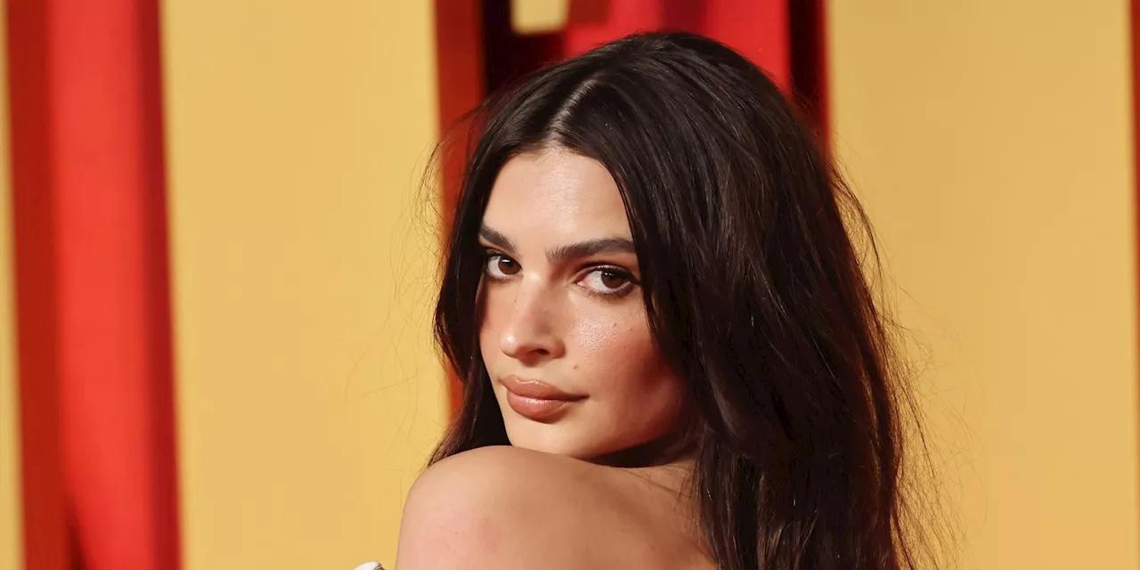 Emily Ratajkowski Wore a Sheer Skirt Over a Black Thong to Walk Her Dog