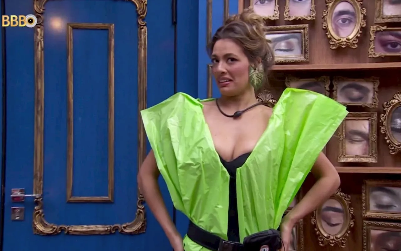 Participante do BBB 24 cria look com sacos de lixo