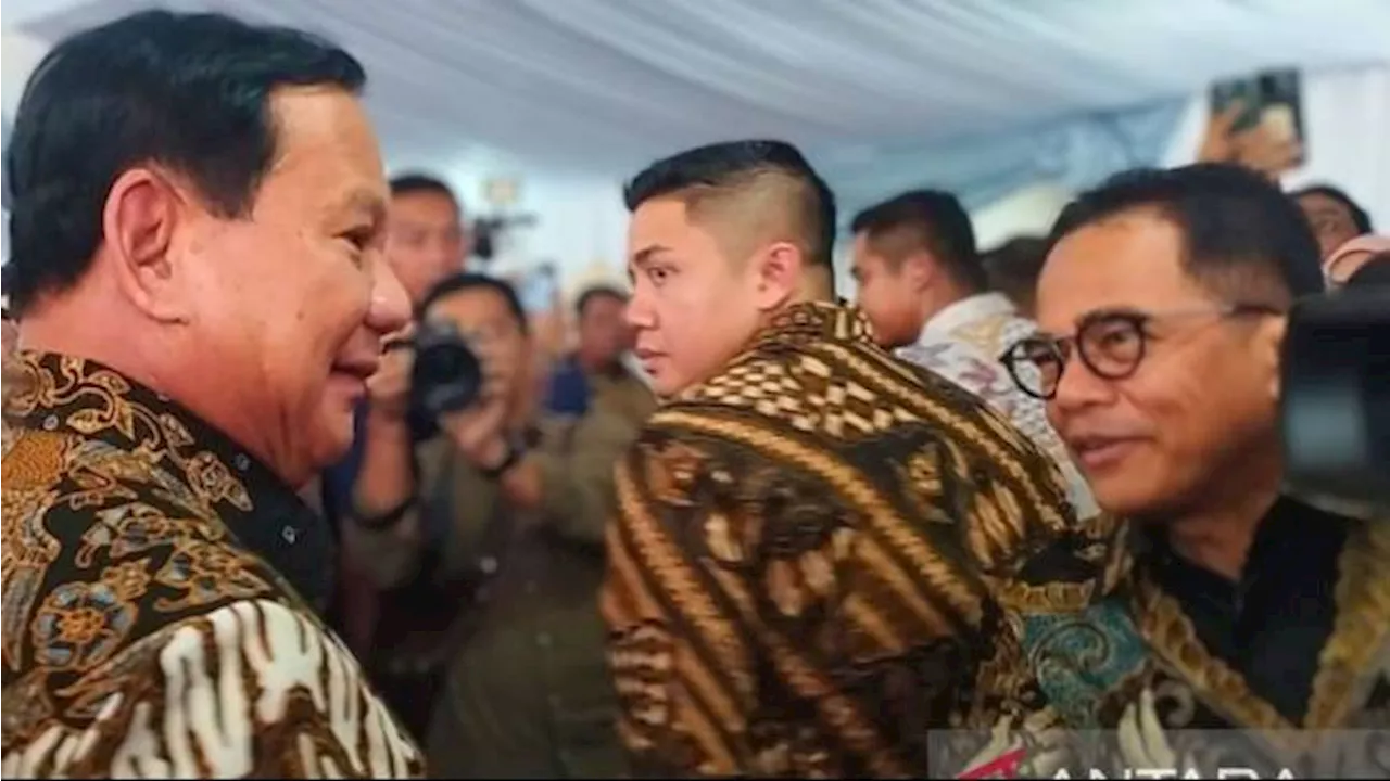 Prabowo Hadiri Open House di Rumah Sufmi Dasco