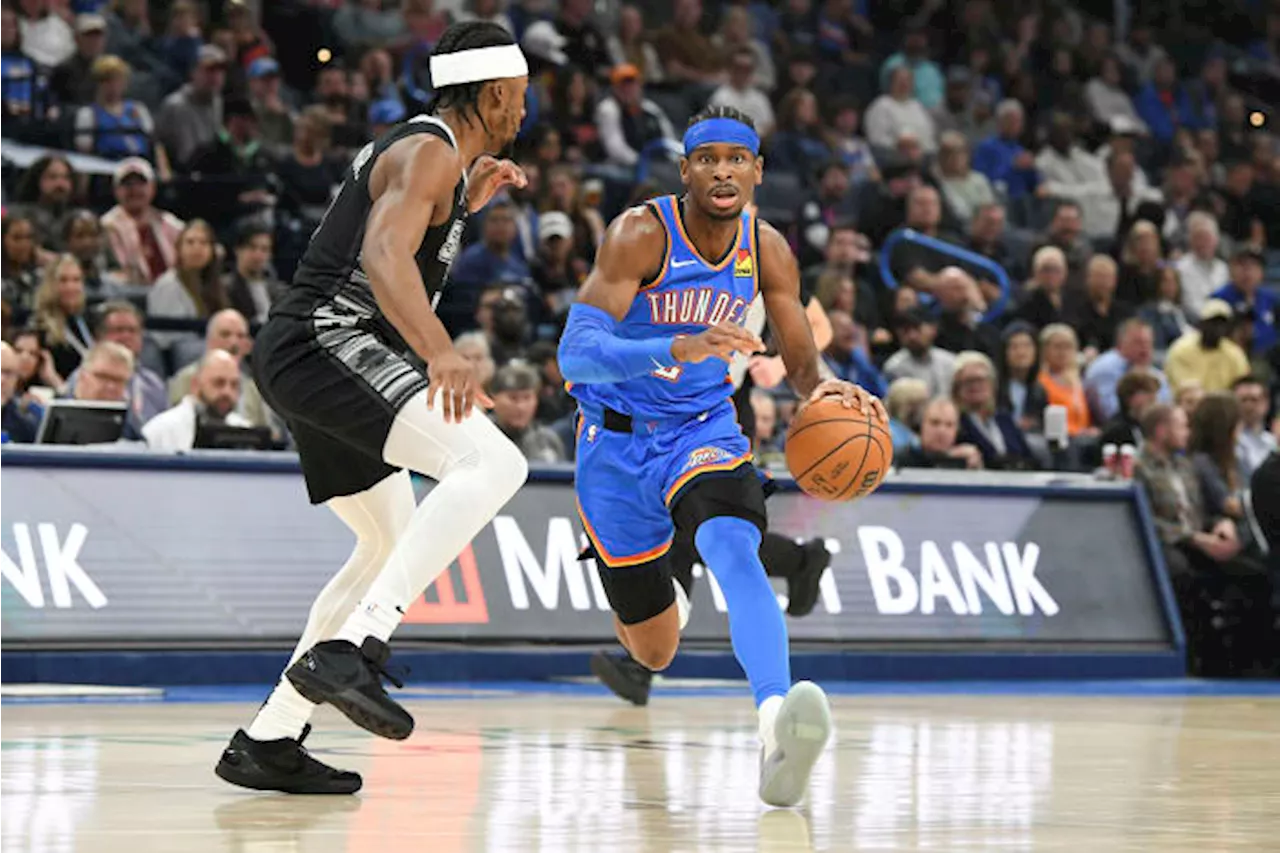 Gilgeous-Alexander scores 26 as Thunder roll past Wembanyama-less Spurs, 127-89