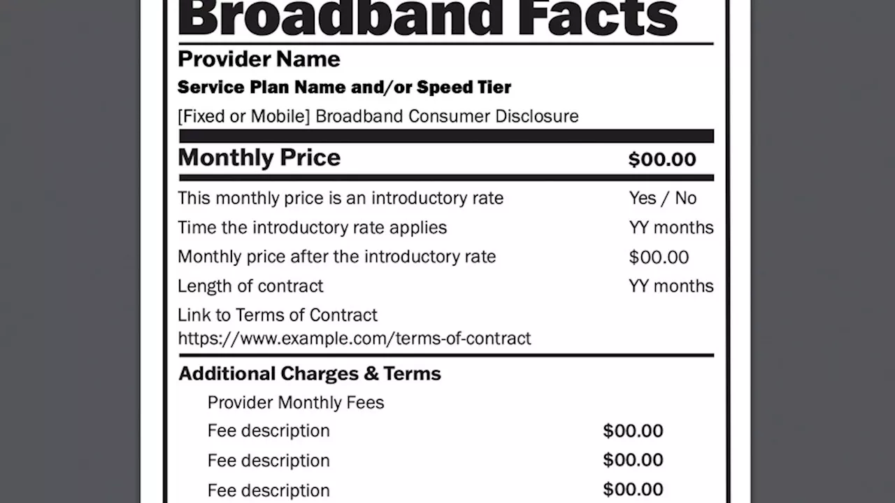 New Broadband Labels to Provide Transparent Pricing Information