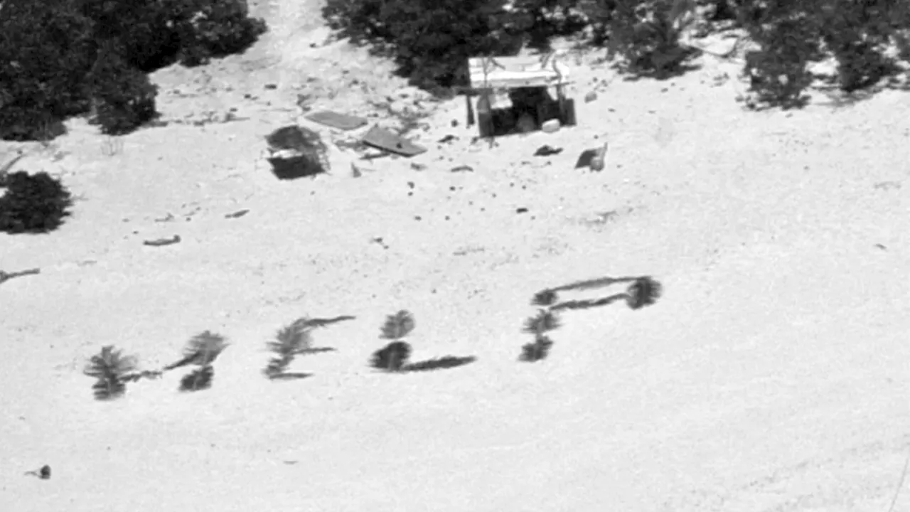 Stranded sailors rescued from tiny Pacific island after making ‘HELP' sign with leaves