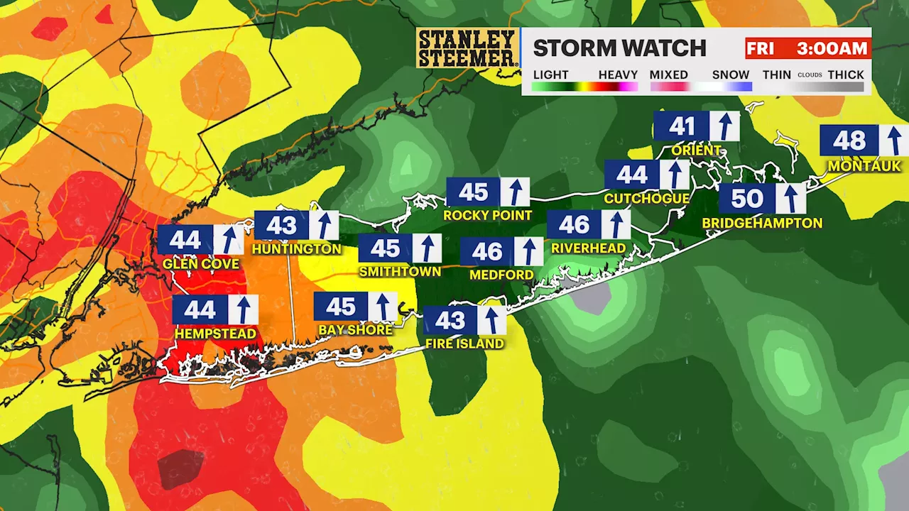 Heavy Rain and Coastal Flood Advisory Expected in Suffolk and Nassau Counties