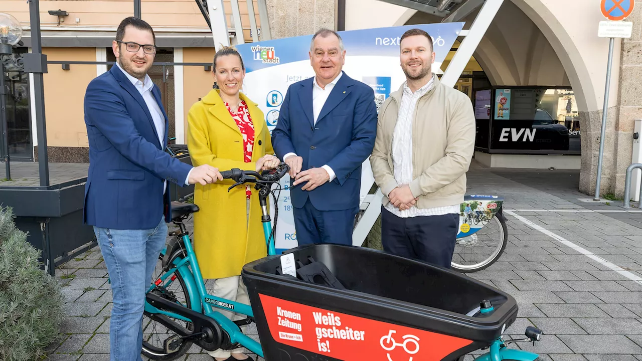 Erstmals nextbike E-Lastenrad in Wiener Neustadt