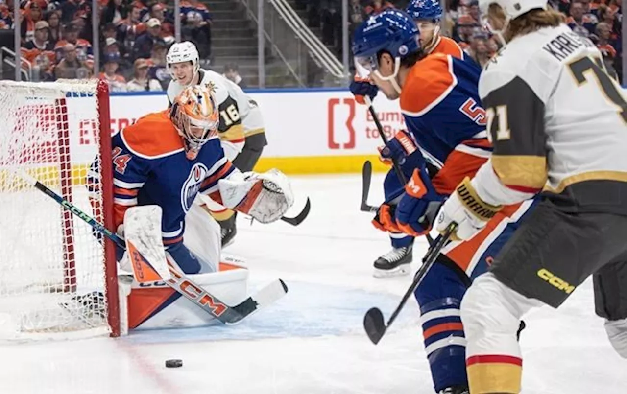 Hyman, Draisaitl push Oilers to 5-1 win over Golden Knights without McDavid