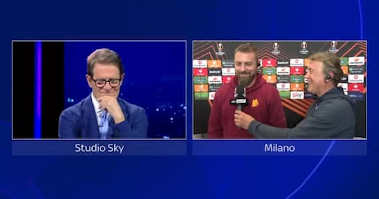 De Rossi-Capello, il siparietto a Sky prima di Milan-Roma