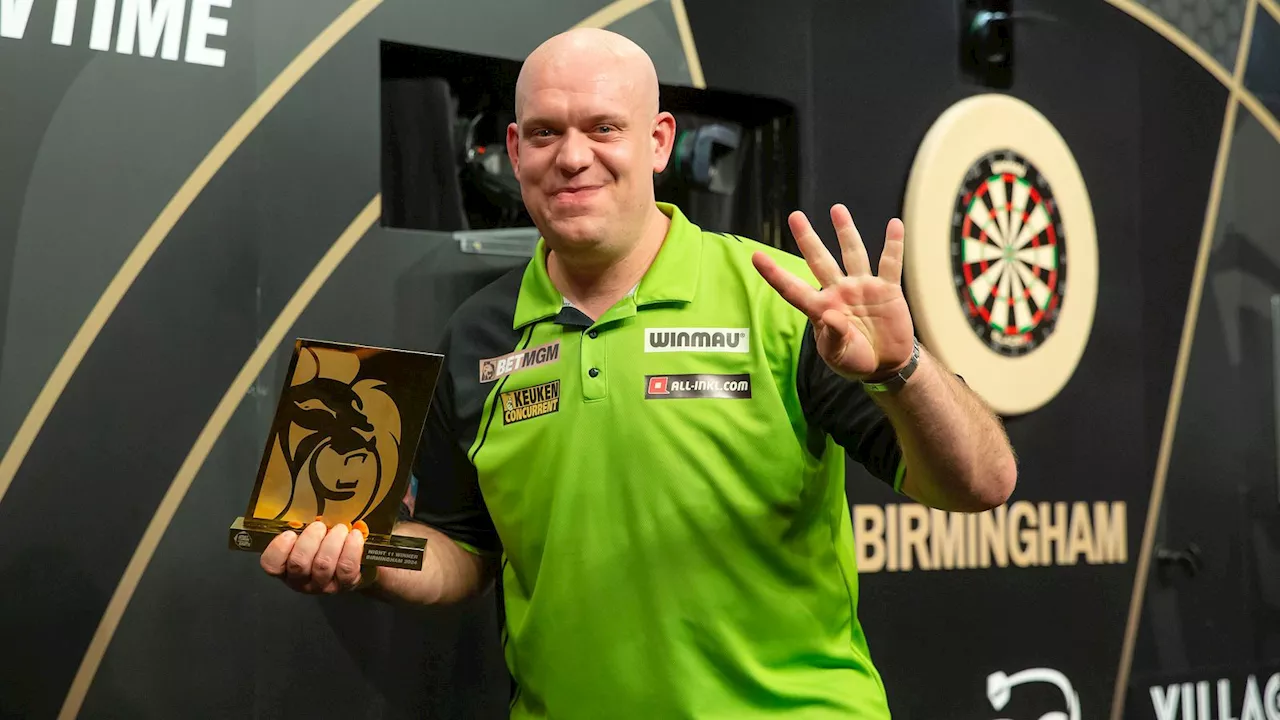 Michael van Gerwen Claims Fourth Nightly Win in Premier League Darts