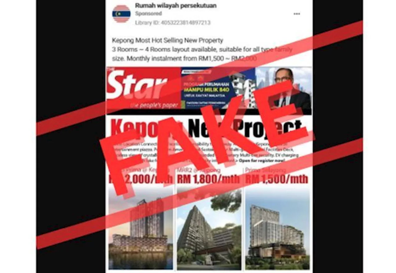 Beware fake Kepong property ad misusing The Star's masthead from seven years ago