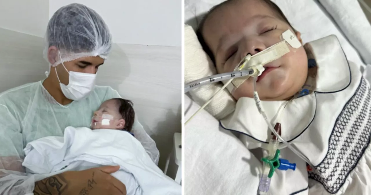 Internado há quase 9 meses, filho de Zé Vaqueiro é batizado no hospital