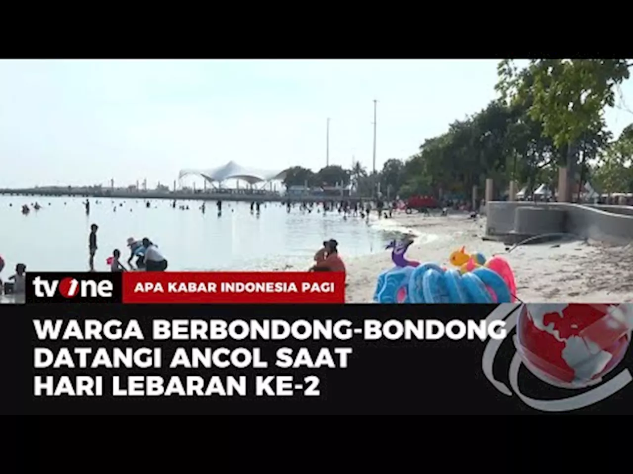 Diserbu Warga, Begini Suasana Pantai Ancol di Hari Kedua Lebaran