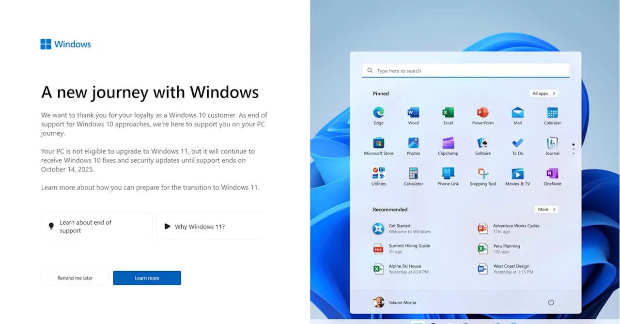 Microsoft's Attempt to Entice Windows 10 Users to Upgrade to Windows 11 with Fullscreen Prompts