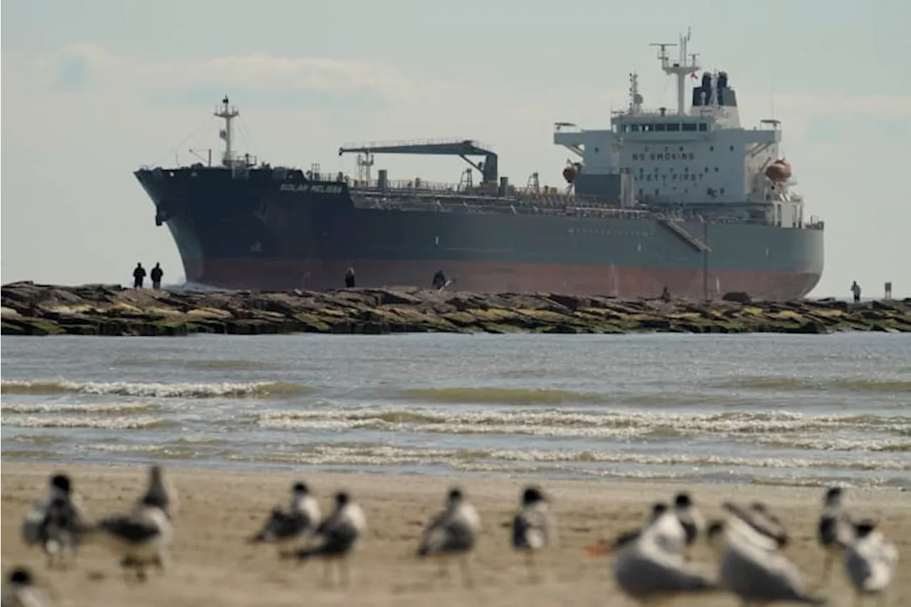 Environmentalists protest as Biden administration approves huge oil export terminal off Texas coast