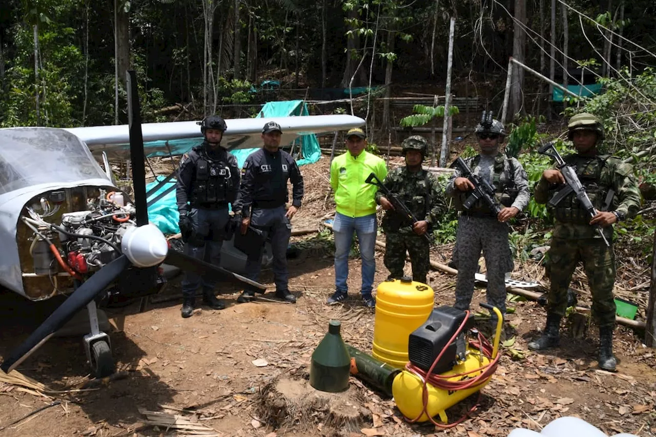 Las Fuerzas Militares encuentran pista clandestina y avioneta en Antioquia