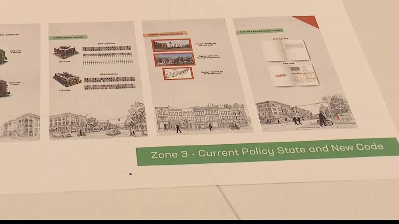 Mayor takes stroll around interactive pop-up gallery that focuses on zoning code revisions