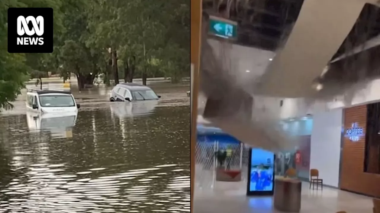 Storm in Perth's north causes flooding, damage as BOM issues severe weather warning