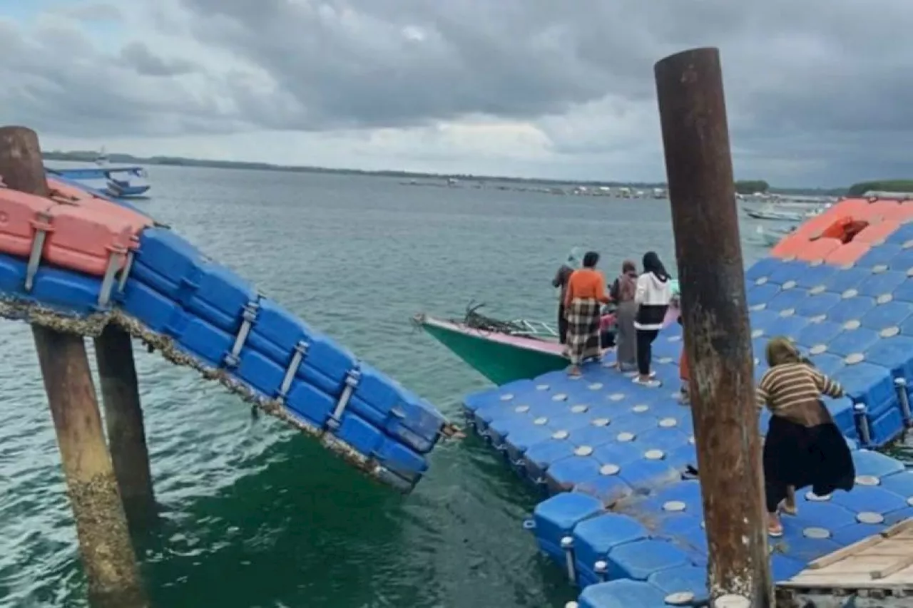 Jembatan Pulau Maringkik Lombok Timur ambruk