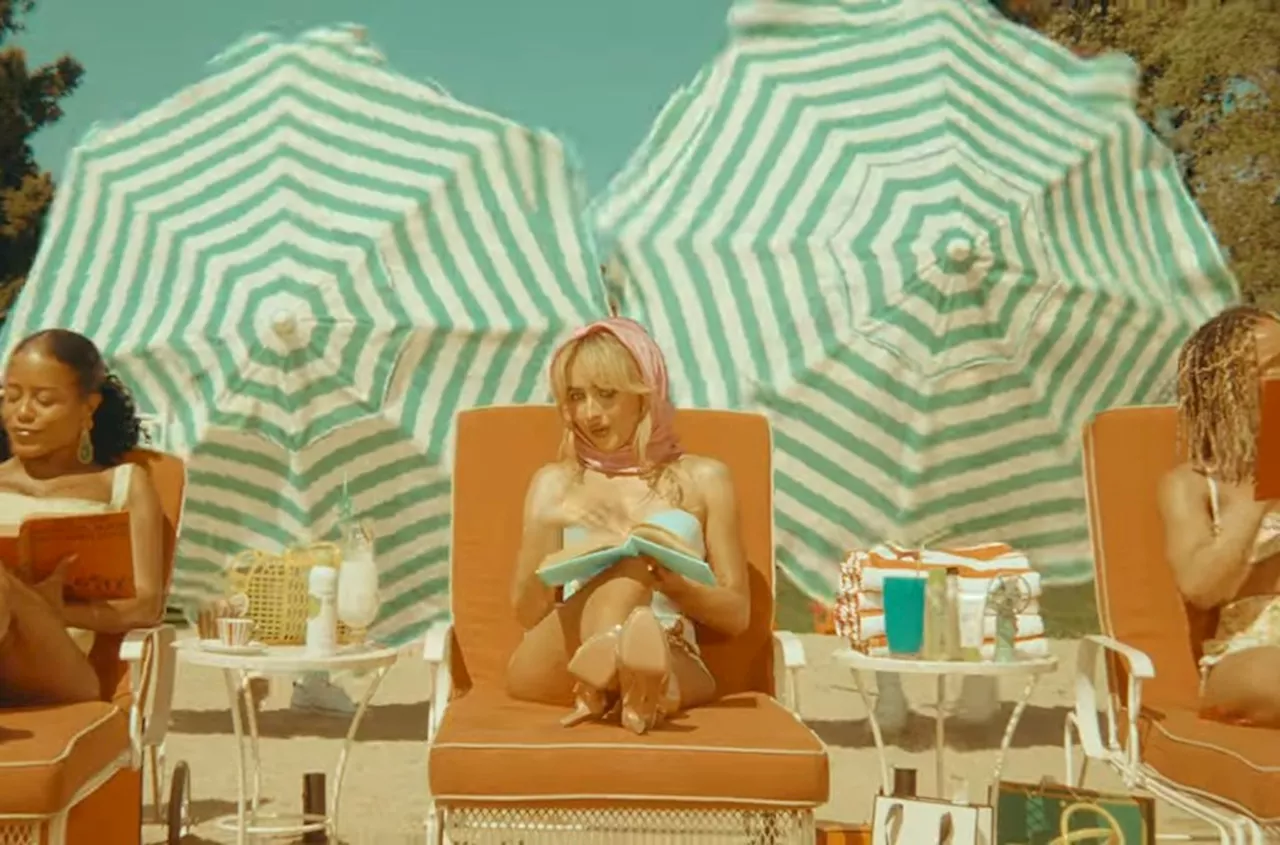 Sabrina Carpenter Lounges Beachside in Retro ‘Espresso’ Music Video