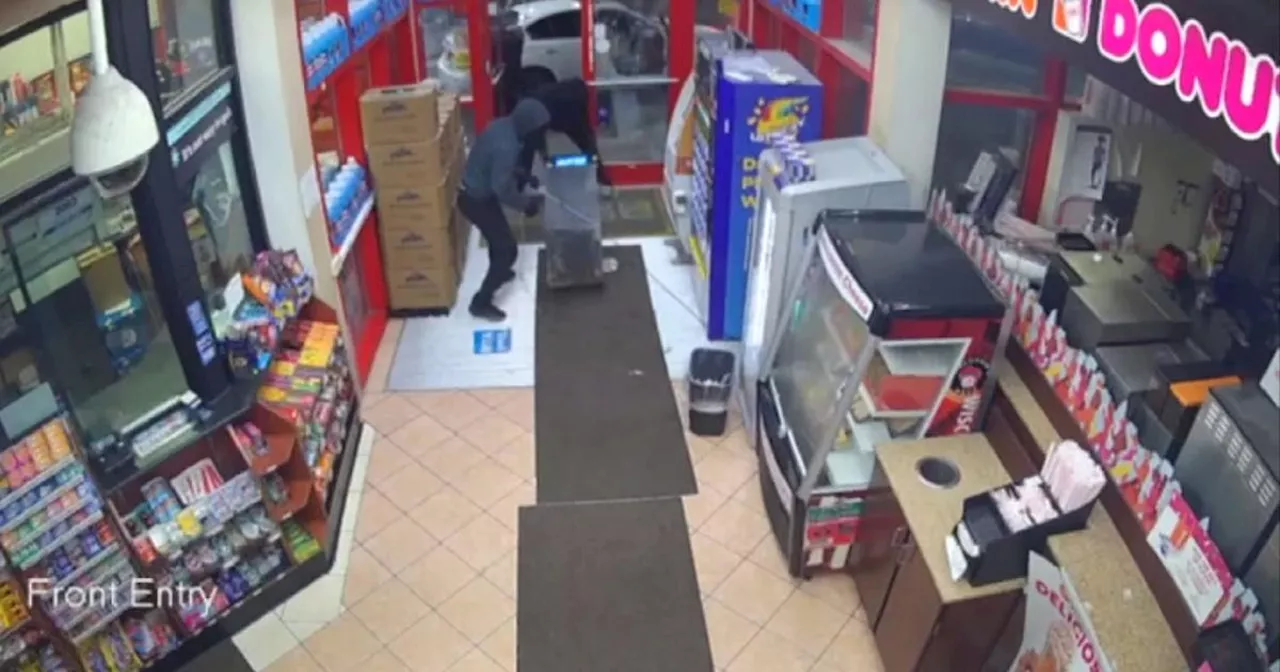 Thieves caught on camera ripping ATM from its bolts, stealing it at Chicago gas station