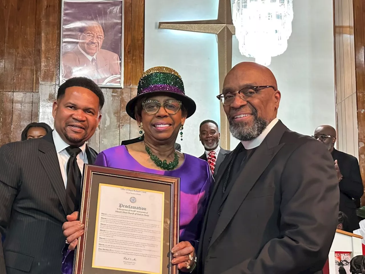 Aurora Mayor Honors Greater Mount Olive Church on 80th Anniversary