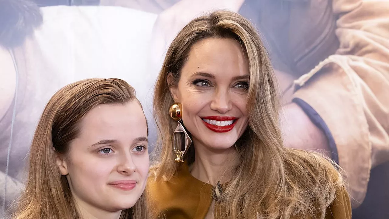 Angelina Jolie says daughter Vivienne, 15, was a 'really tough assistant' on her Broadway musical...