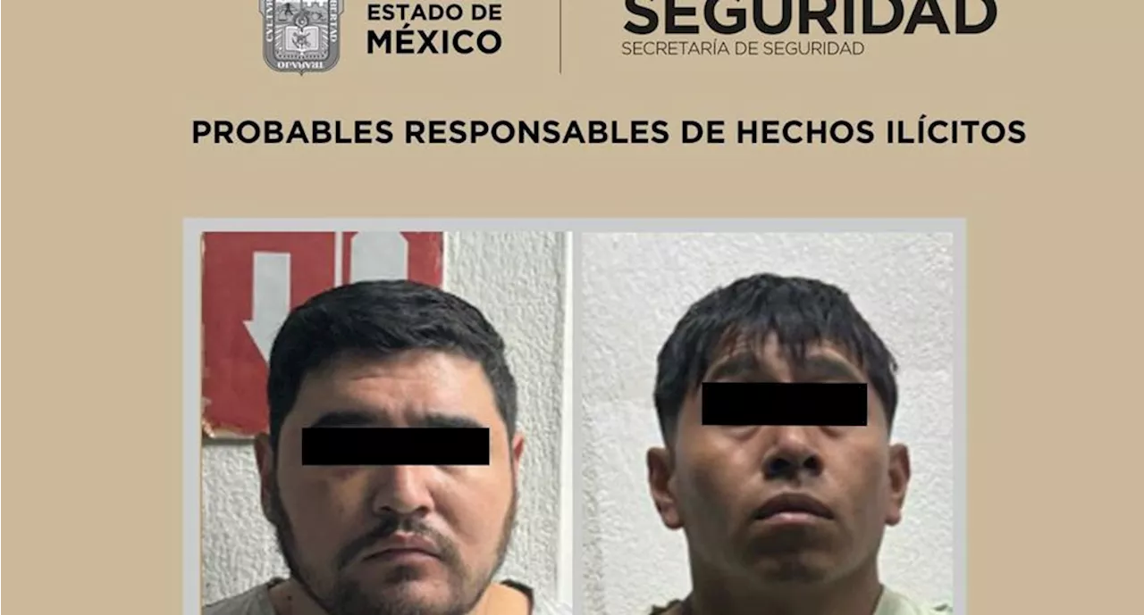 Detienen a dos presuntos culpables del homicidio de un policía de Huehuetoca, Estado de México