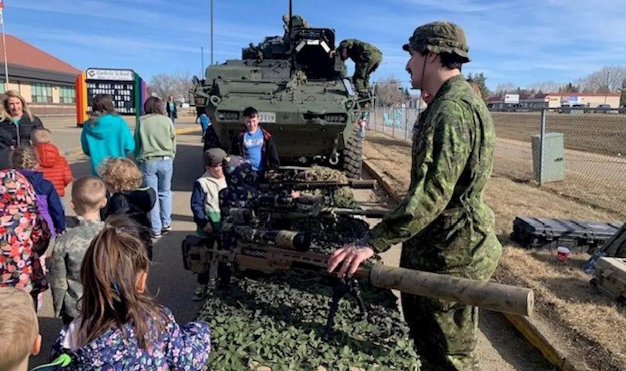 Alberta school honours children from military families