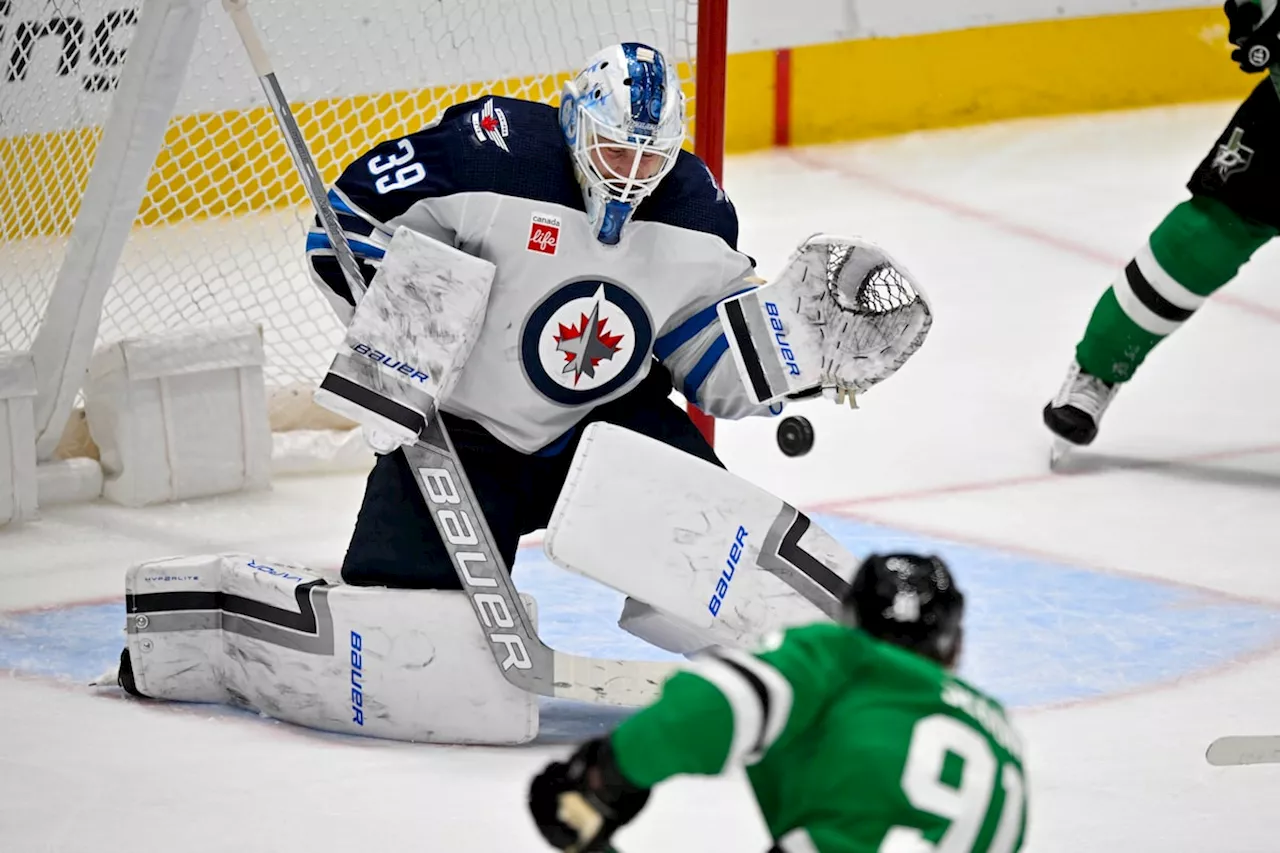 Brossoit gets third shutout, Jets’ 3-0 win keeps Stars from clinching Central Division