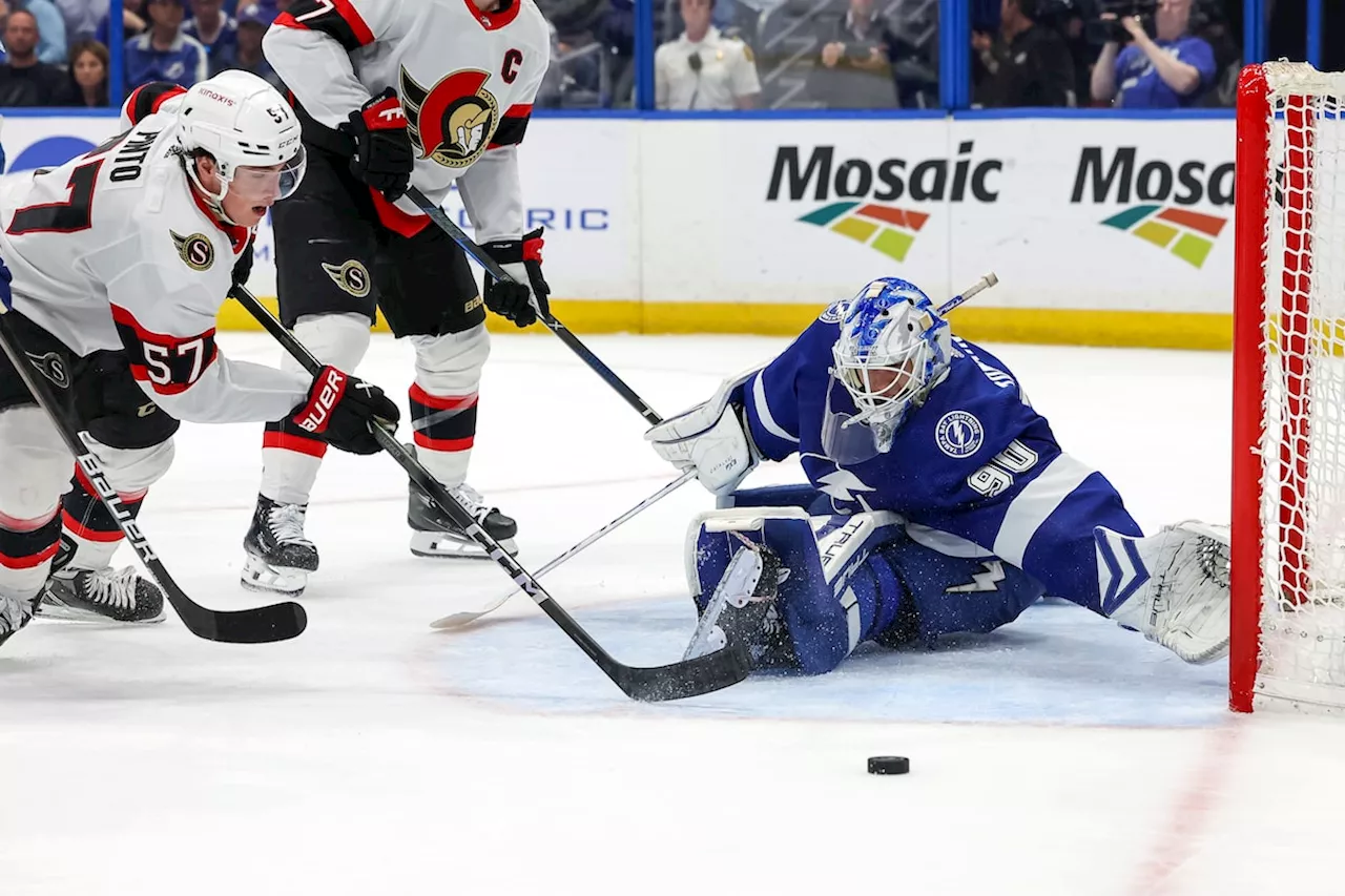 Tkachuk scores the only goal of the shootout as Ottawa beats Tampa Bay 3-2