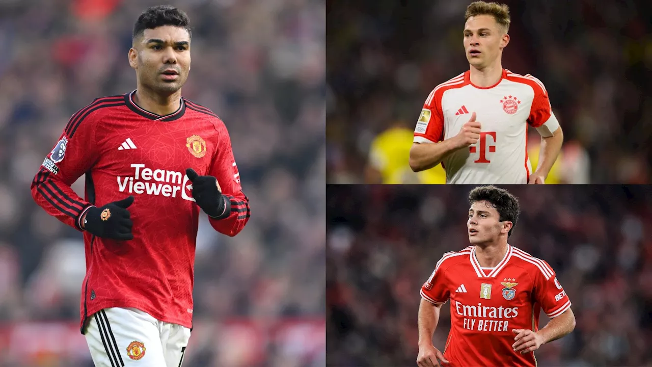 Casemiro's time is up! Joao Neves, Joshua Kimmich & the eight midfielders who could replace Man Utd's declining Brazilian in the summer transfer window