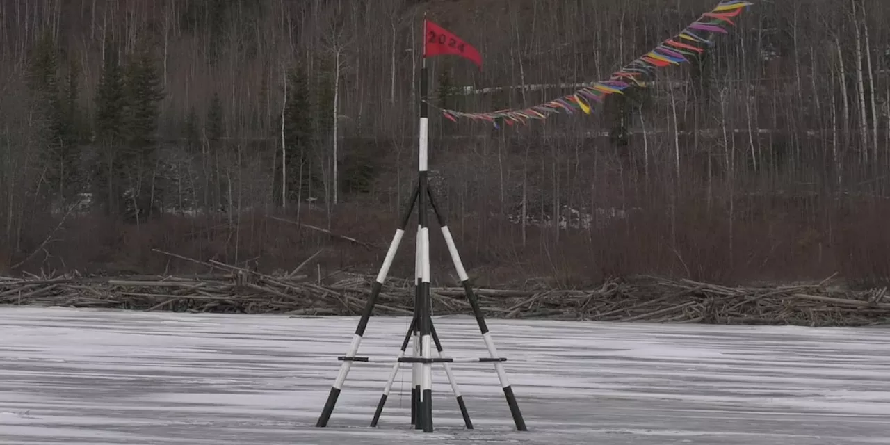 Stubborn ice sticking around down in Nenana