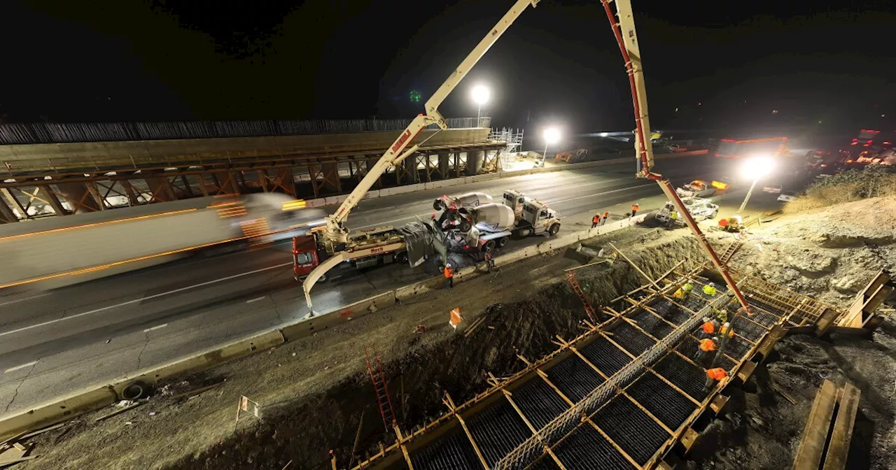 Overnight Closures on Southbound 101 Freeway in Agoura Hills for Wildlife Crossing Construction