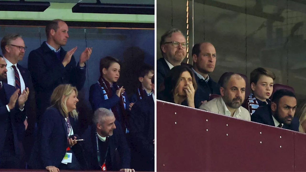 Prince William Attends Aston Villa Game with Prince George