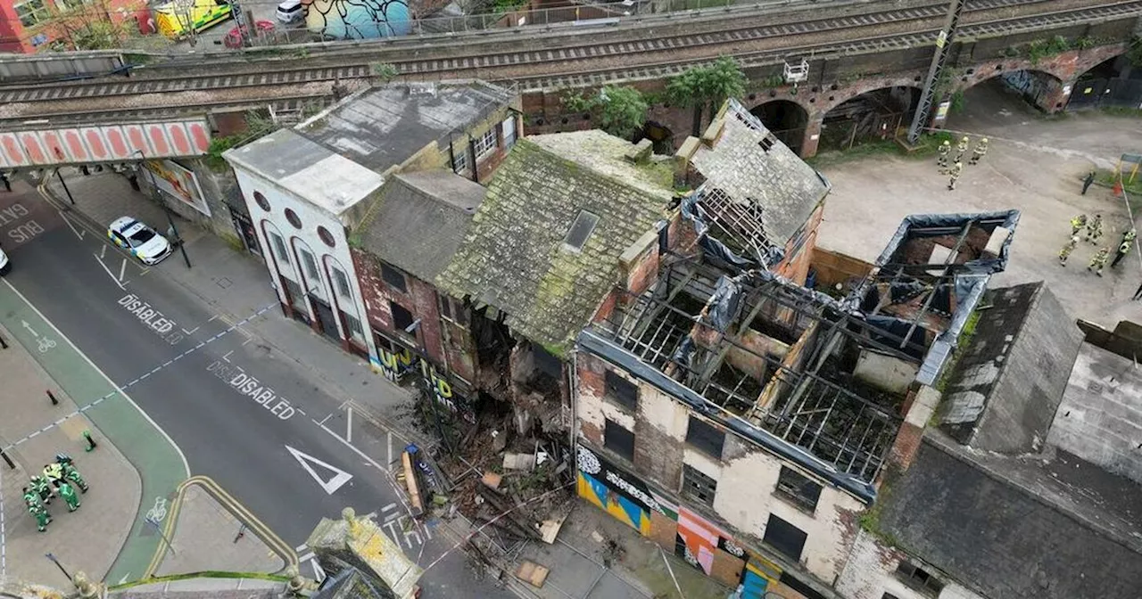 Fire service statement as Leeds city centre building collapses