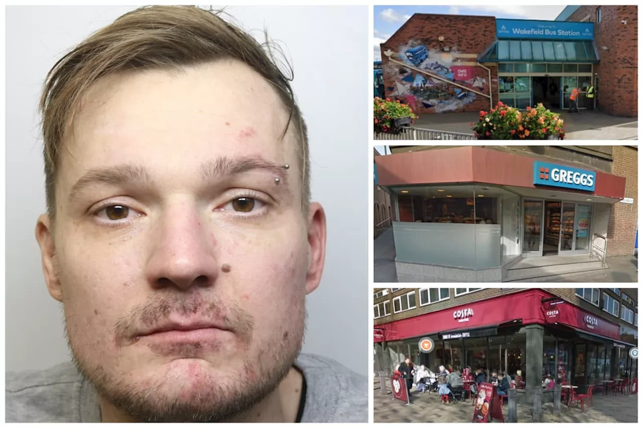 Desperate dope-sick addict tried to rob Wakefield Greggs, Costa and WHSmith 'within minutes'