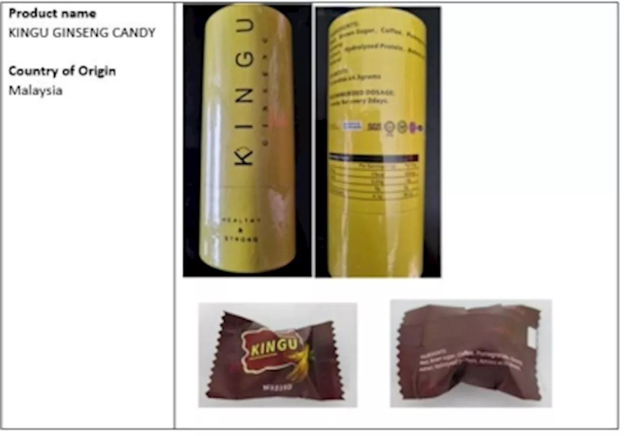 Singapore Food Agency warns against adulterated Kingu Ginseng Candy