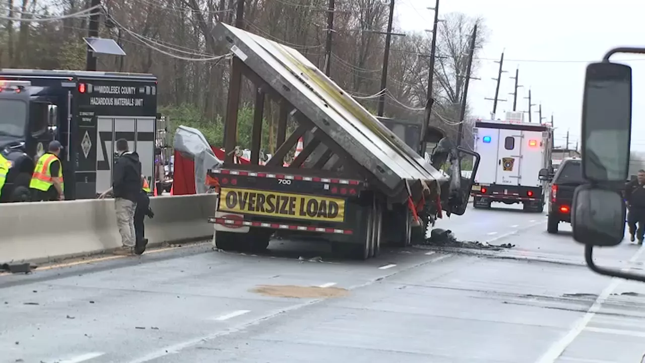 Three Killed in Fiery Crash Involving Truck and Van in New Jersey