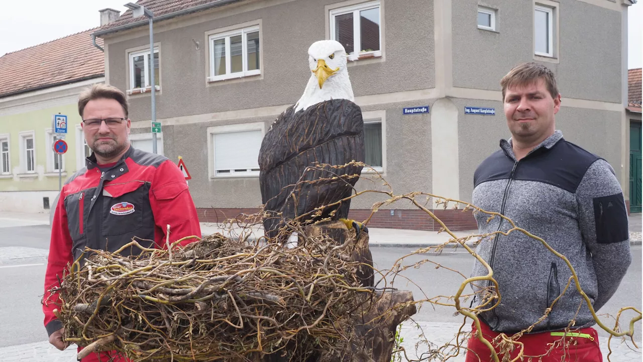 Kreisverkehr mit Seeadler