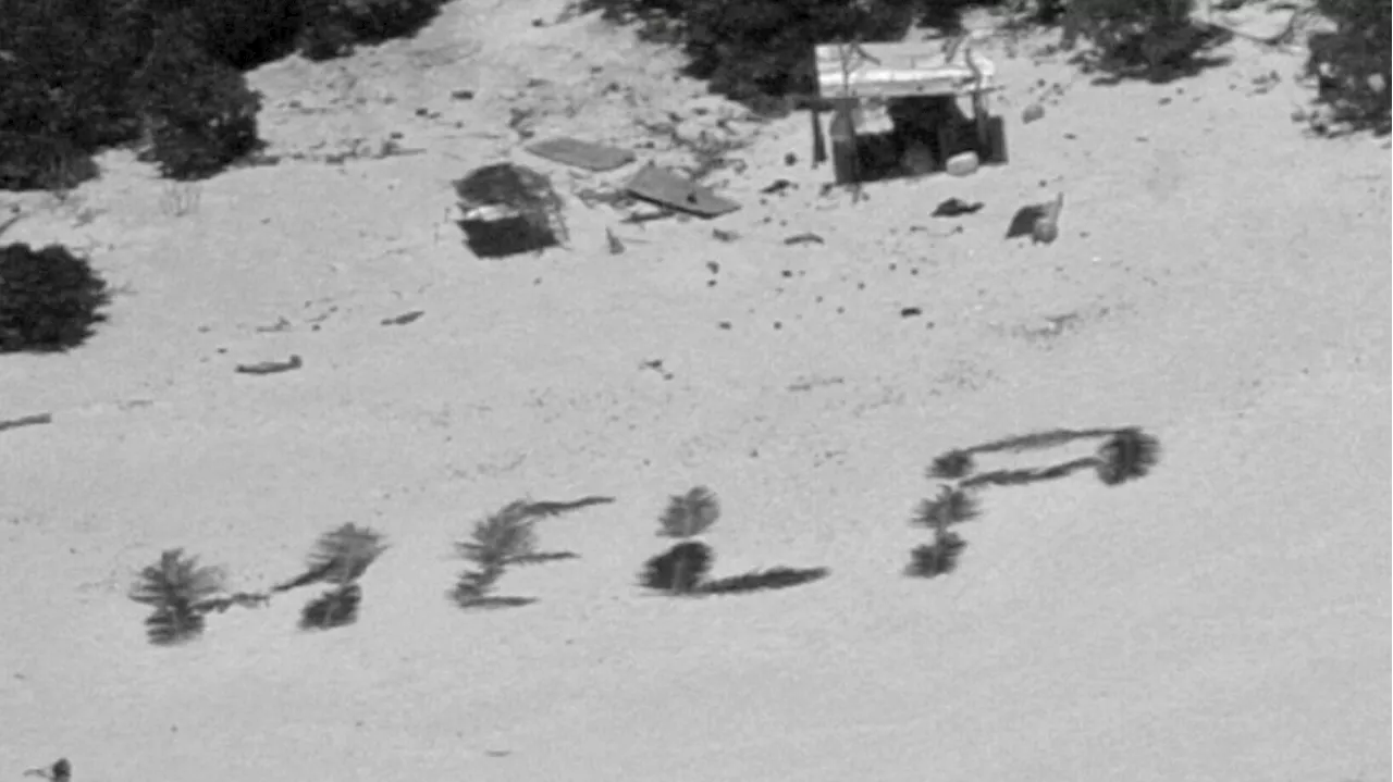 3 men stranded on a Pacific island were rescued by spelling 'help' with palm leaves