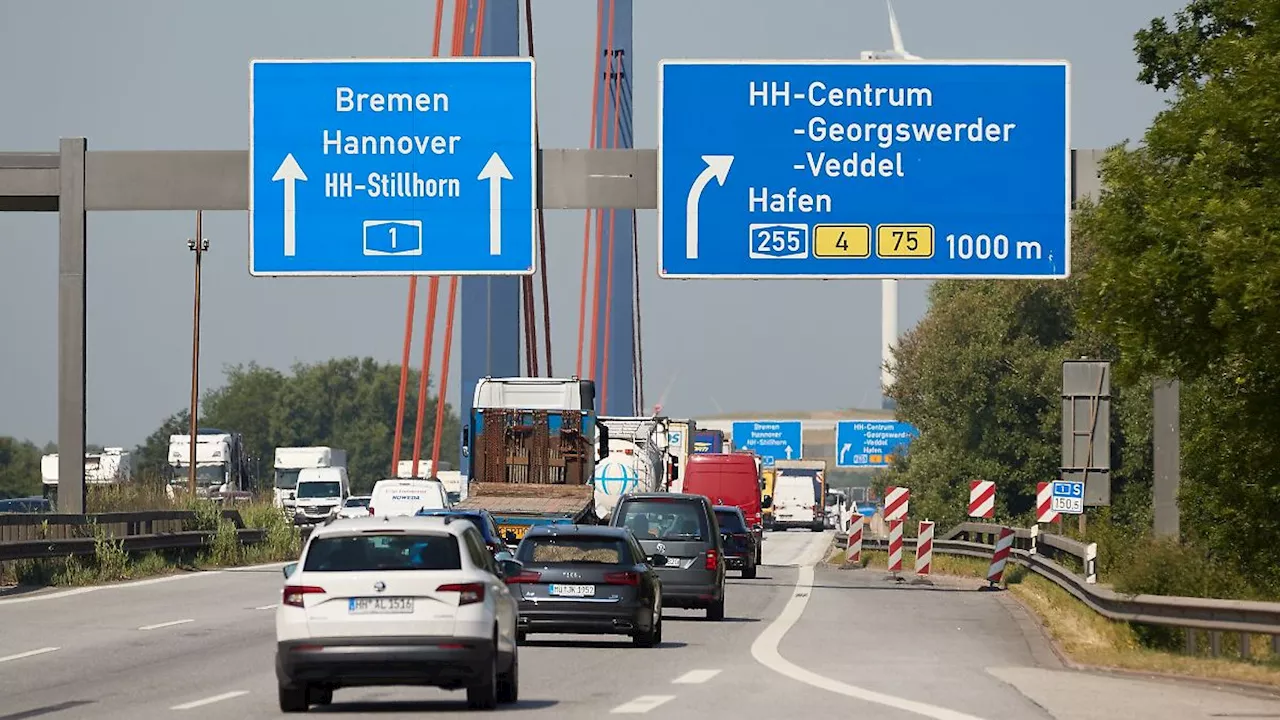 Hamburg & Schleswig-Holstein: A1 auf Norderelbbrücke am Wochenende nur einspurig befahrbar