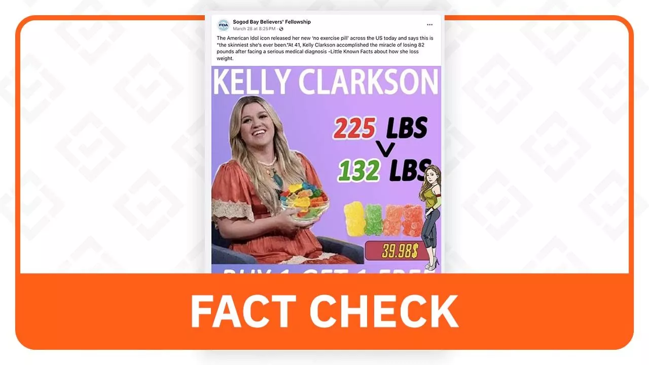 FACT CHECK: Singer Kelly Clarkson doesn’t endorse weight loss pill