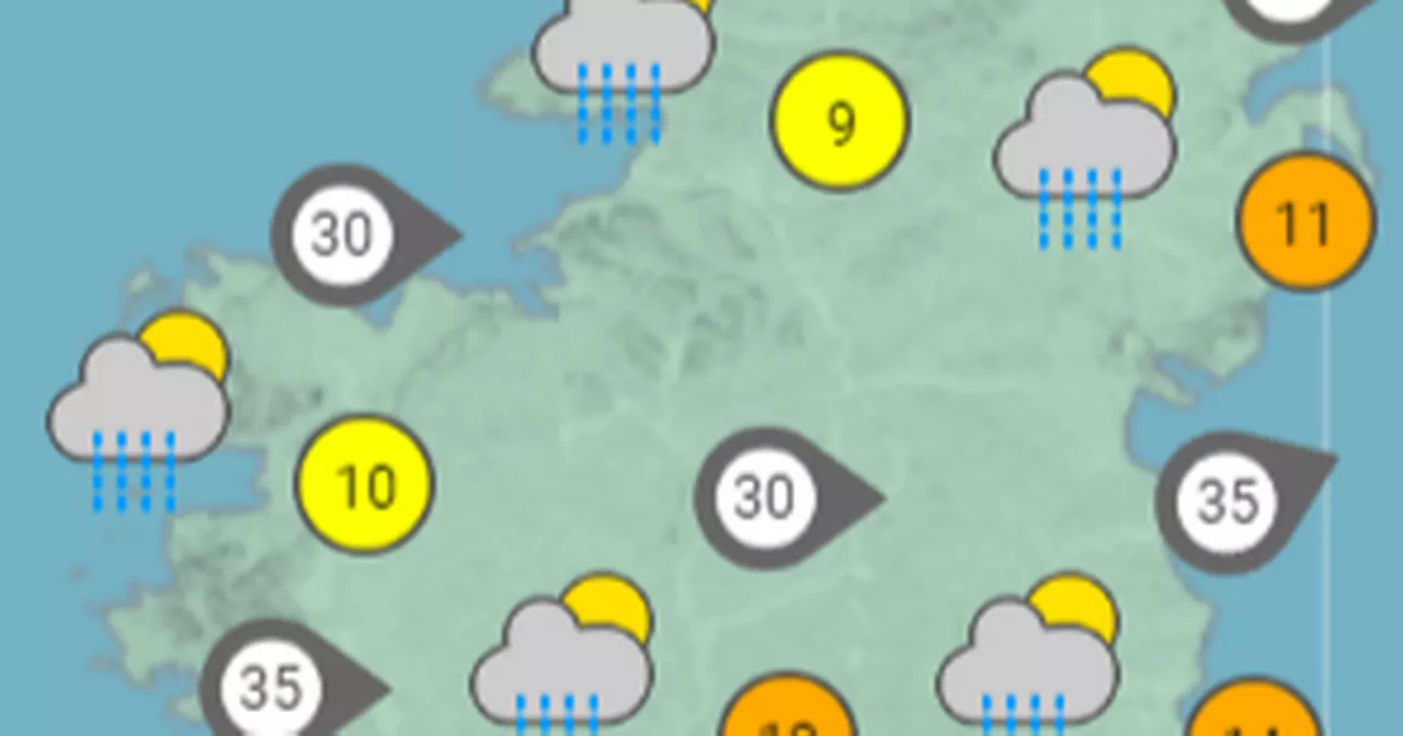 Weekend temps 'above normal' but Met Éireann pinpoints wind, hail & thunder