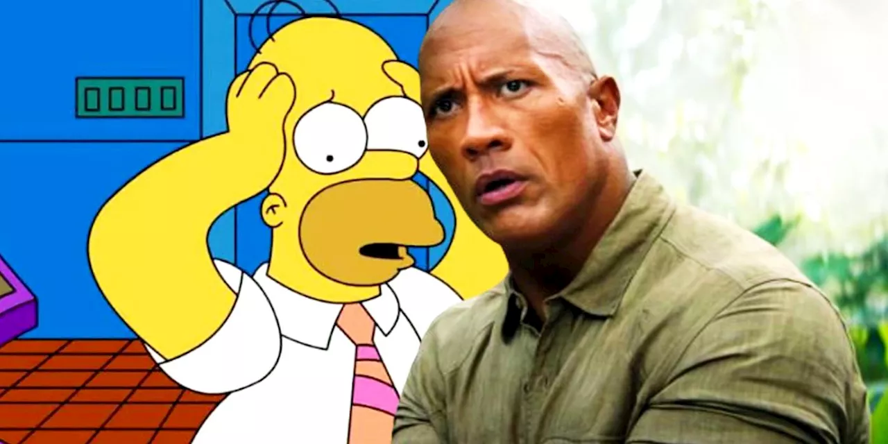 Dwayne Johnson Transformed into Live-Action Homer from The Simpsons in Disturbing Art Video