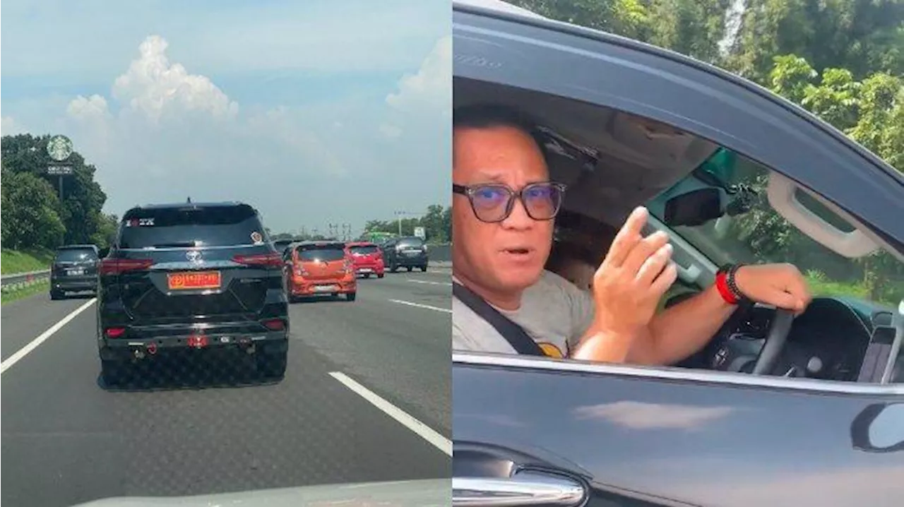 Pengemudi Fortuner Berpelat TNI Mengamuk di Tol Japek